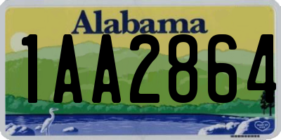 AL license plate 1AA2864