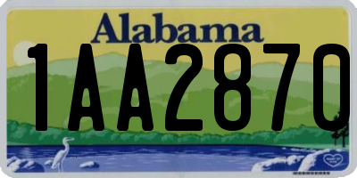 AL license plate 1AA2870