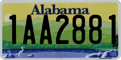 AL license plate 1AA2881