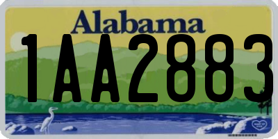 AL license plate 1AA2883