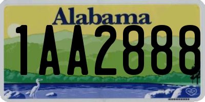 AL license plate 1AA2888