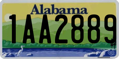 AL license plate 1AA2889