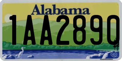 AL license plate 1AA2890