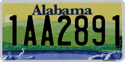 AL license plate 1AA2891