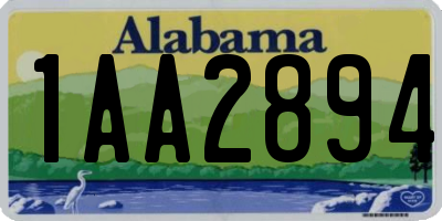 AL license plate 1AA2894