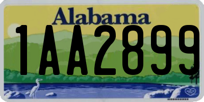 AL license plate 1AA2899