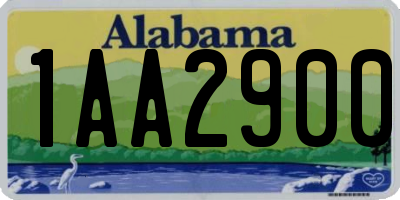 AL license plate 1AA2900