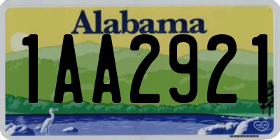 AL license plate 1AA2921