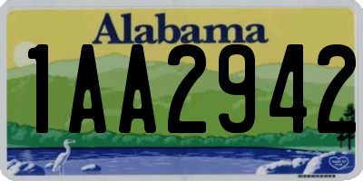 AL license plate 1AA2942