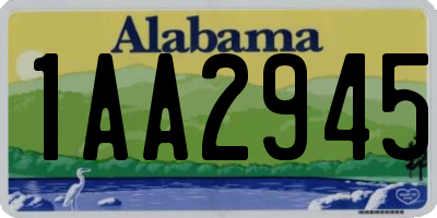 AL license plate 1AA2945