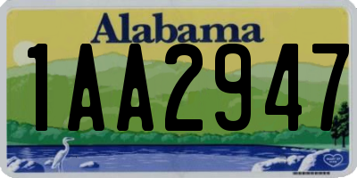 AL license plate 1AA2947