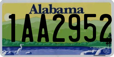 AL license plate 1AA2952