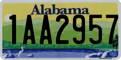 AL license plate 1AA2957