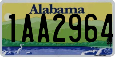 AL license plate 1AA2964