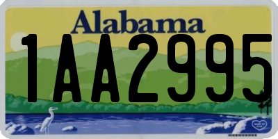 AL license plate 1AA2995