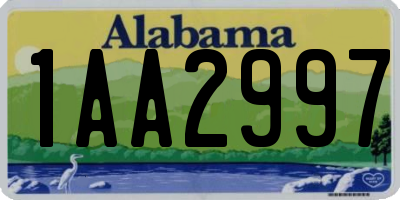 AL license plate 1AA2997