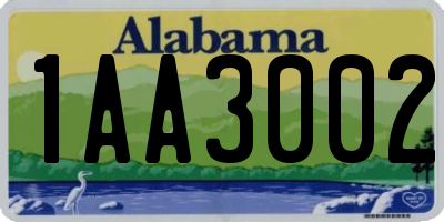 AL license plate 1AA3002