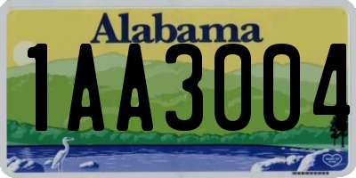 AL license plate 1AA3004