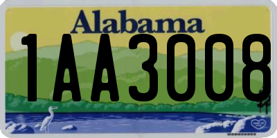 AL license plate 1AA3008