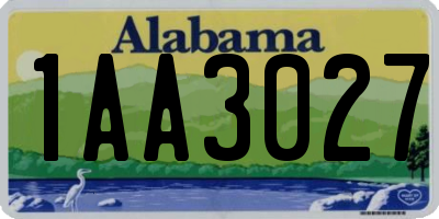 AL license plate 1AA3027