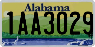 AL license plate 1AA3029