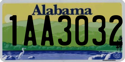 AL license plate 1AA3032