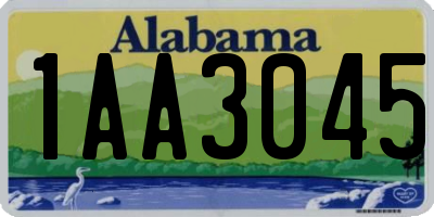 AL license plate 1AA3045