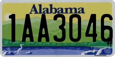 AL license plate 1AA3046