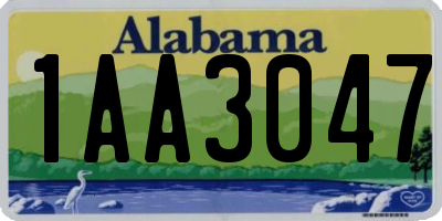 AL license plate 1AA3047