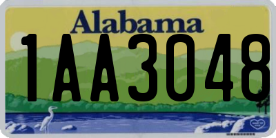 AL license plate 1AA3048