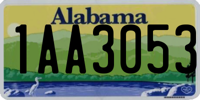 AL license plate 1AA3053