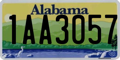 AL license plate 1AA3057