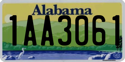 AL license plate 1AA3061