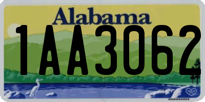 AL license plate 1AA3062