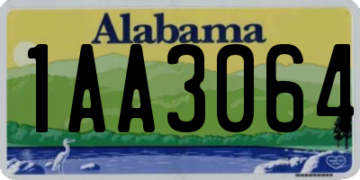 AL license plate 1AA3064