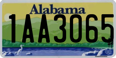 AL license plate 1AA3065