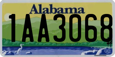 AL license plate 1AA3068