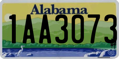 AL license plate 1AA3073