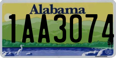 AL license plate 1AA3074