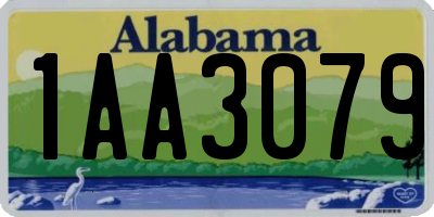 AL license plate 1AA3079