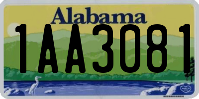 AL license plate 1AA3081