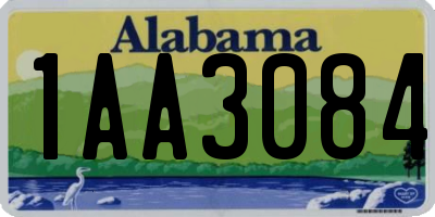 AL license plate 1AA3084