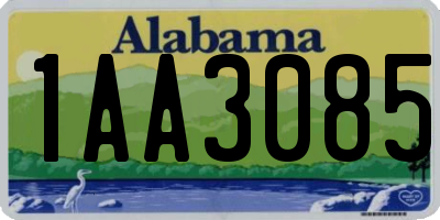 AL license plate 1AA3085