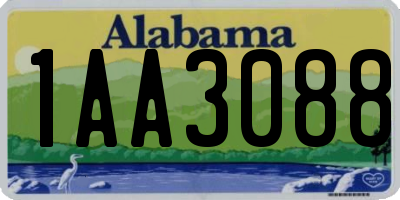 AL license plate 1AA3088