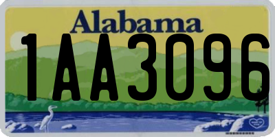 AL license plate 1AA3096