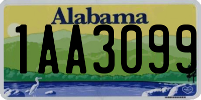 AL license plate 1AA3099