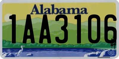AL license plate 1AA3106