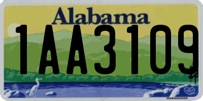AL license plate 1AA3109