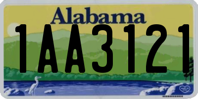 AL license plate 1AA3121