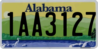 AL license plate 1AA3127